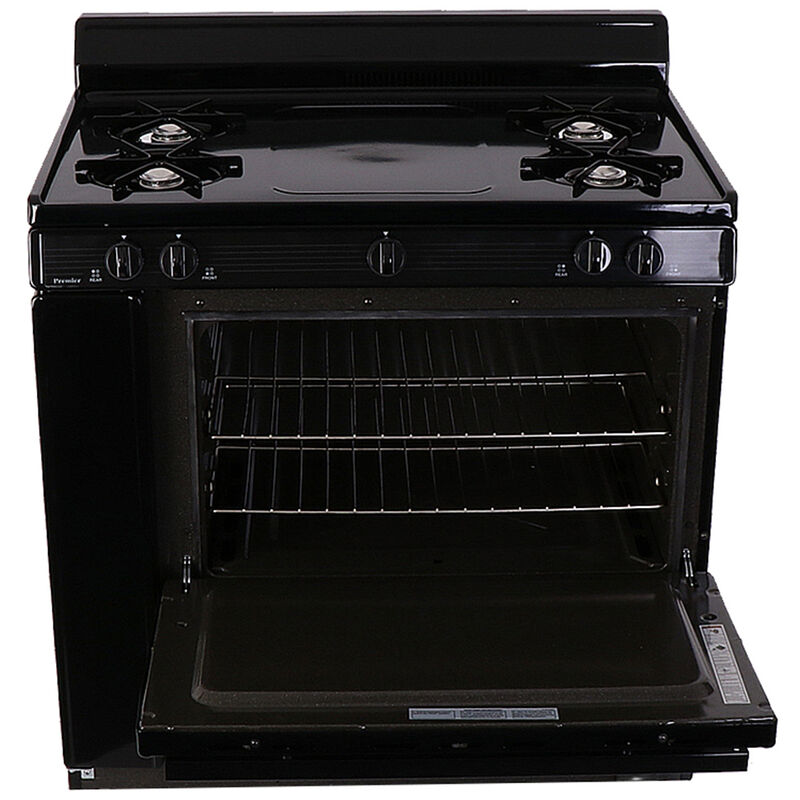 Premier 36 in. 3.9 cu. ft. Gas Range with Open Burners - Black, , hires