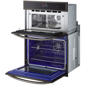 LG 30 in. 6.4 cu. ft. Electric Smart Oven/Microwave Combo Wall Oven with Standard Convection & Self Clean - PrintProof Black Stainless Steel, , hires