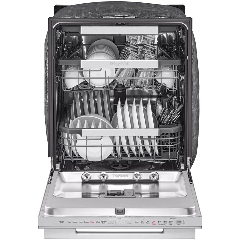 SKS 24 in. Top Control Flush-Mount Smart Dishwasher with 40 dBa Sound Level, 3rd-Rack & Dynamic Heat Dry - Stainless Steel, , hires
