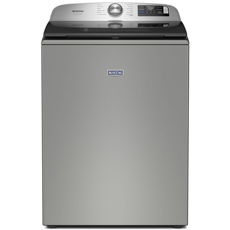 Maytag Pet Pro 27 in. 5.2 cu. ft. Smart Top Load Washer with Agitator & Sanitize with Oxi - Classic Silver, , hires