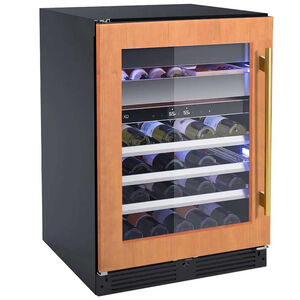 XO 24 in. Undercounter Wine Cooler with Metal Racks, Dual Temperature Zones & 30-Bottle Capacity - Custom Panel Ready, , hires