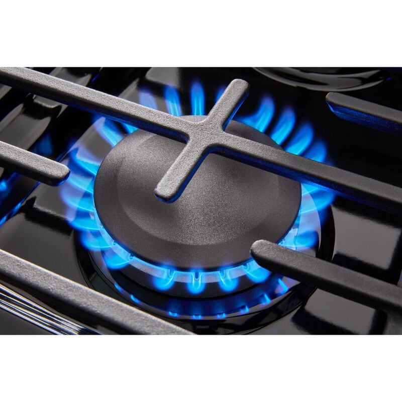 Whirlpool 30 in. 5.0 cu. ft. Air-Fry Standard Convection Gas Range with 5 Sealed Burners - Black Stainless, , hires