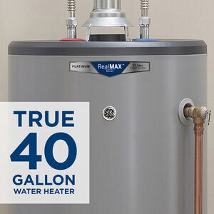 GE RealMax Platinum Natural Gas 40 Gallon Tall Water Heaters with 12-Year Parts Warranty, , hires