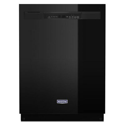 Maytag 24 in. Built-In Dishwasher with Top Control, 50 dBA Sound Level, 14 Place Settings, 5 Wash Cycles & Sanitize Cycle - Black | MDB4949SKB