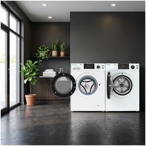 Equator Advanced 24 in. 2.47 cu. ft. Electric Front Load Laundry Center with Sensor Dry, Pet & Sanitize Cycle - White, , hires