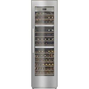 Miele MasterCool Series 24 in. Built-In Wine Conditioning Unit with Tri-Zones & 104 Bottle Capacity Right Hinged - Stainless Steel, , hires