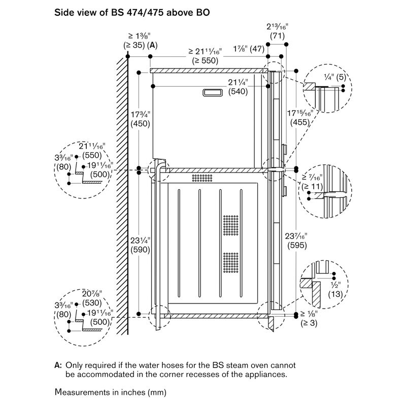 Gaggenau 400 Series 24 in. 2.1 cu. ft. Smart Steam Electric Single Wall Oven with Standard Convection - Stainless Steel, , hires