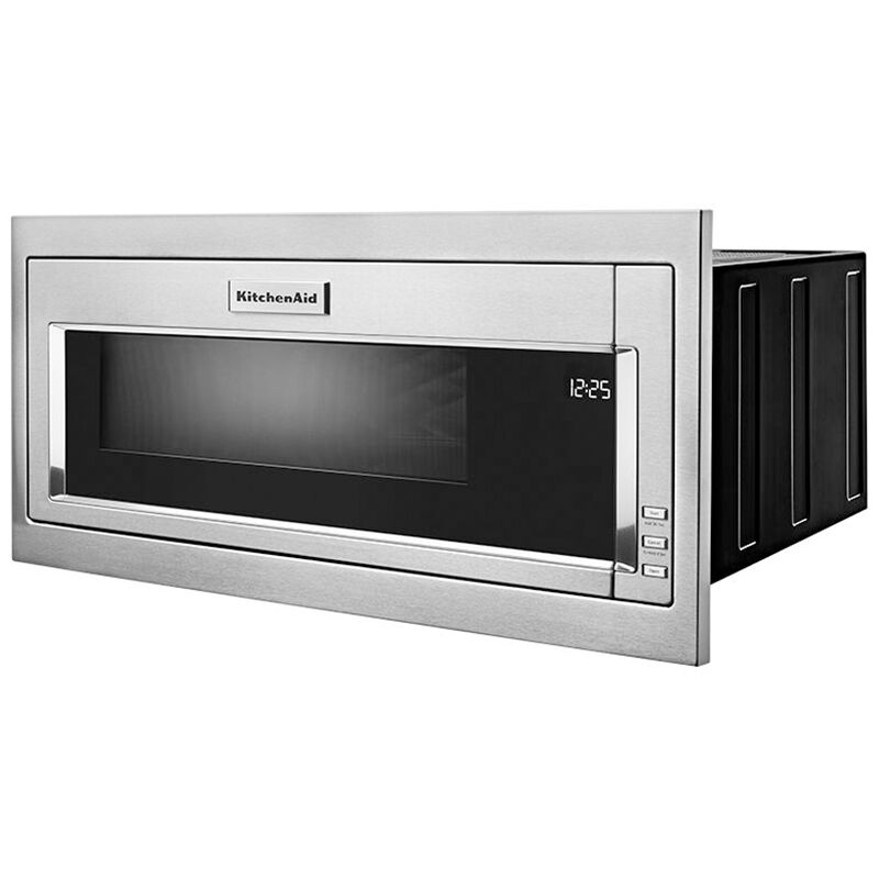 KitchenAid 30 in. 1.1 cu. ft. 1000W Low Profile Built-In Microwave with Sensor Cooking - Stainless Steel, , hires
