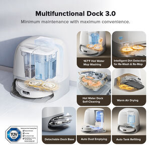 Roborock Qrevo Curv Wi-Fi Connected Auto-Empty Pet Robotic Vacuum/Mop Combo with Voice Control, , hires