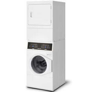 Speed Queen 27 in. 3.5 cu. ft. Electric Front Load Laundry Center with Pet Plus Flea Cycle, Sensor Dry, Sanitize with Oxi & Steam Cycle - White, White, hires