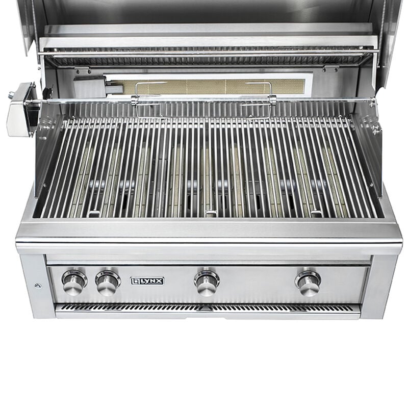 Lynx Professional 36 in. 3-Burner Built-In Liquid Propane Gas Grill with Rotisserie & Smoker Box - Stainless Steel, , hires