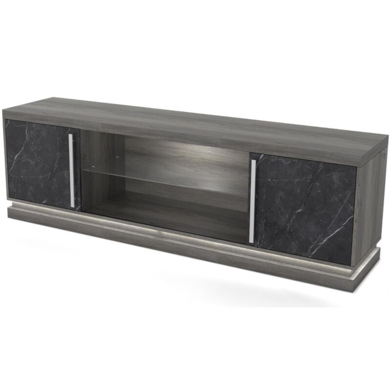 Living Style 70 in. TV Stand - Gray, , hires