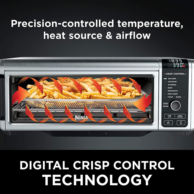 Large Toaster Oven Keep Warm-Black Details about   Ninja SP101 Foodi 8-in-1 Digital Air Fry 