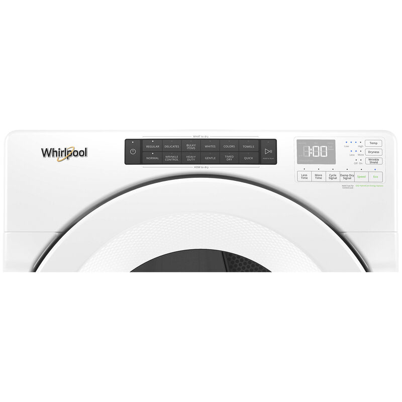 Whirlpool 27 in. 7.4 cu. ft. Stackable Ventless Electric Dryer with Heat Pump & Sensor Dry - White, , hires