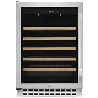 Dacor 24 in. Compact Built-In Wine Cooler with 45 Bottle Capacity, Dual Temperature Zone & Digital Control - Silver Stainless | HWC242L