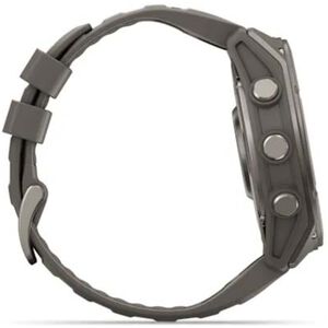 Garmin fenix 9 51 mm, AMOLED Smart Watch - Titanium with Pebble Gray Silicone Band, , hires