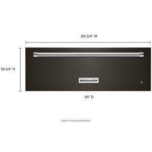 KitchenAid 30 in. 1.5 cu. ft. Warming Drawer with Humidity Control - Black Stainless, , hires