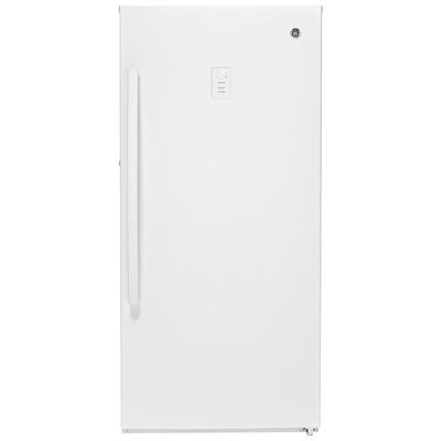 GE 28" 14.1 Cu. Ft. Upright Freezer with Digital Control - White | FUF14DLRWW