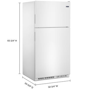 Maytag 33 in. 20.5 cu. ft. Top Freezer Refrigerator - White Ice, White Ice, hires
