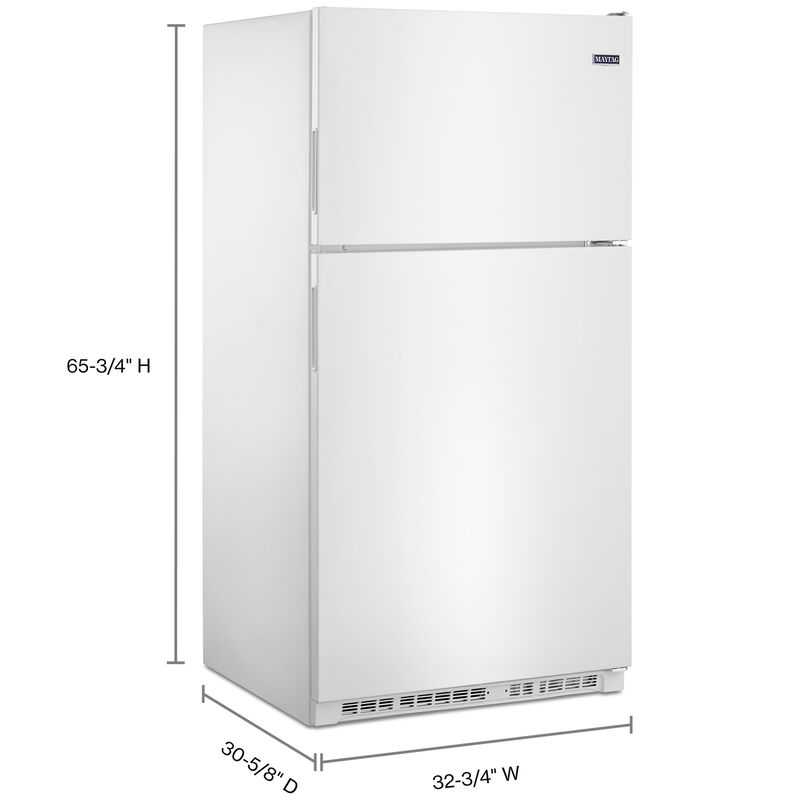 Maytag 33 in. 20.5 cu. ft. Top Freezer Refrigerator - White Ice, White Ice, hires