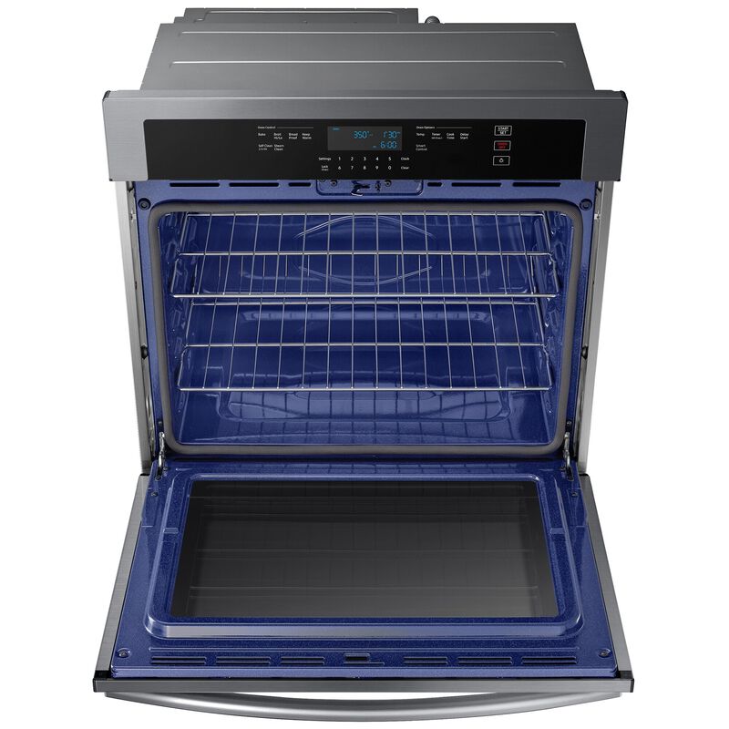 Samsung 30 in. 5.1 cu. ft. Smart Electric Single Wall Oven - Fingerprint Resistant Black Stainless Steel, Black Stainless, hires