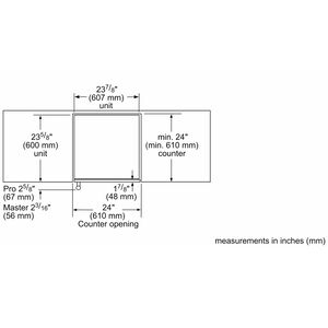 Thermador Professional Series 24 in. Undercounter Wine Cooler with Wood Racks, Dual Temperature Zones & 41 Bottle Capacity - Stainless Steel, , hires