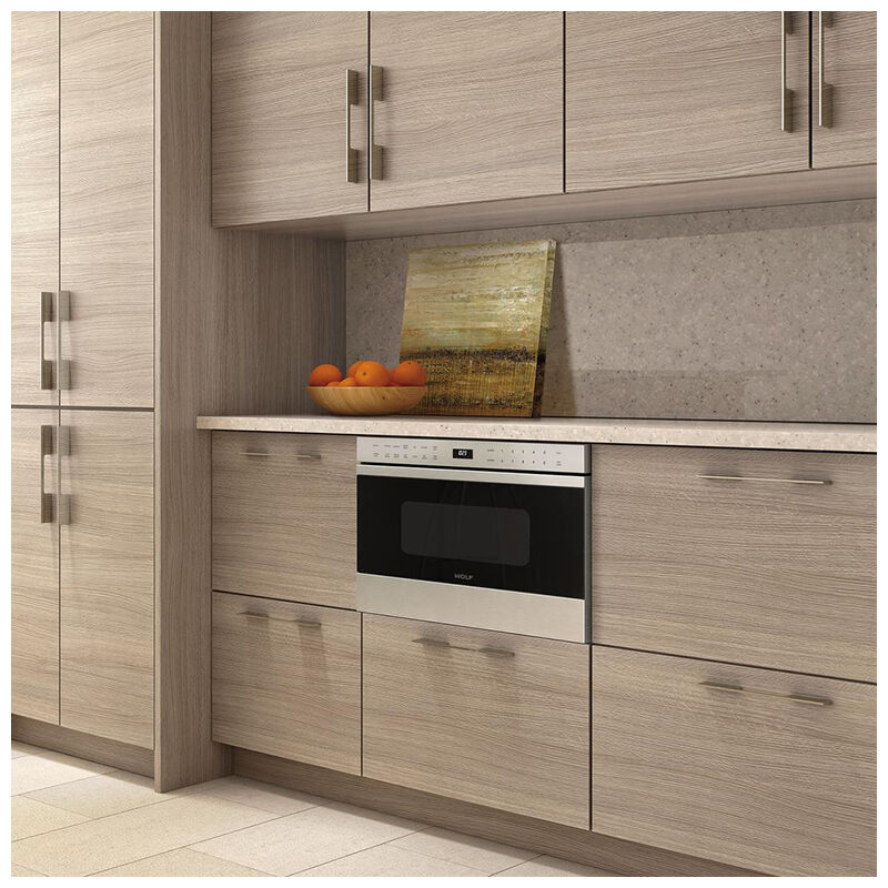 Wolf 24 in. 1.2 cu. ft. 950W Drawer Microwave with Sensor Cooking - Stainless Steel, , hires