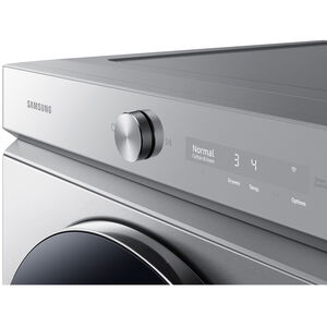 Samsung Bespoke 27 in. 7.6 cu ft. Smart Stackable Gas Dryer with AI Optimal Dry, Super Speed Dry, Sensor Dry, Sanitize & Steam Cycle - Silver Steel, Silver Steel, hires