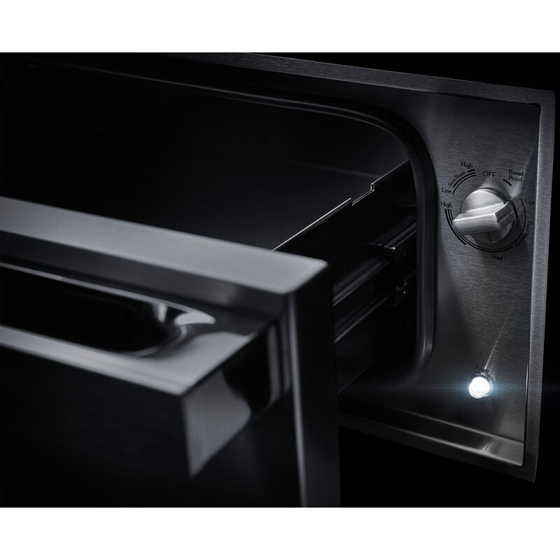 JennAir Noir 27 in. 1.5 cu. ft. Warming Drawer with Humidity Control - Stainless Steel, , hires