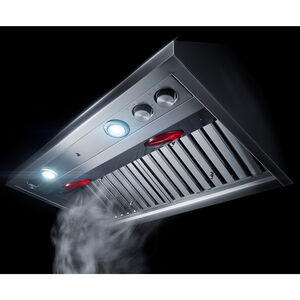 JennAir Pro-Style 48 in. Ducted Canopy Pro Style Style Range Hood with 1200 CFM, 4 Fan Speeds & 3 Halogen Lights - Stainless Steel, , hires