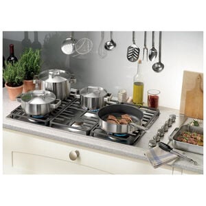 Miele Professional Series 42 in. 6-Burner Natural Gas Cooktop with Power Burner - Stainless Steel, , hires