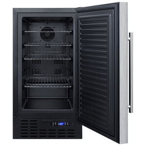 Summit 18 in. 2.7 cu. ft. Built-in Frost Free Compact Upright Freezer with Adjustable Shelves - Stainless Steel, , hires