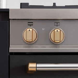 Bertazzoni Master Series Dual Fuel Range 12 Knob Decor Set - Gold, , hires