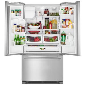 Maytag 36 in. 24.7 cu. ft. French Door Refrigerator with Ice & Water Dispenser - Fingerprint Resistant Stainless Steel, , hires