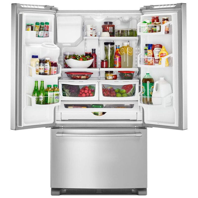 Maytag 36 in. 24.7 cu. ft. French Door Refrigerator with Ice & Water Dispenser - Fingerprint Resistant Stainless Steel, , hires