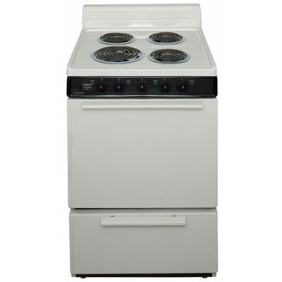 Premier 24 in. 3.0 cu. ft. Oven Freestanding Electric Range with 4 Coil Burners - Bisque | ECK100T