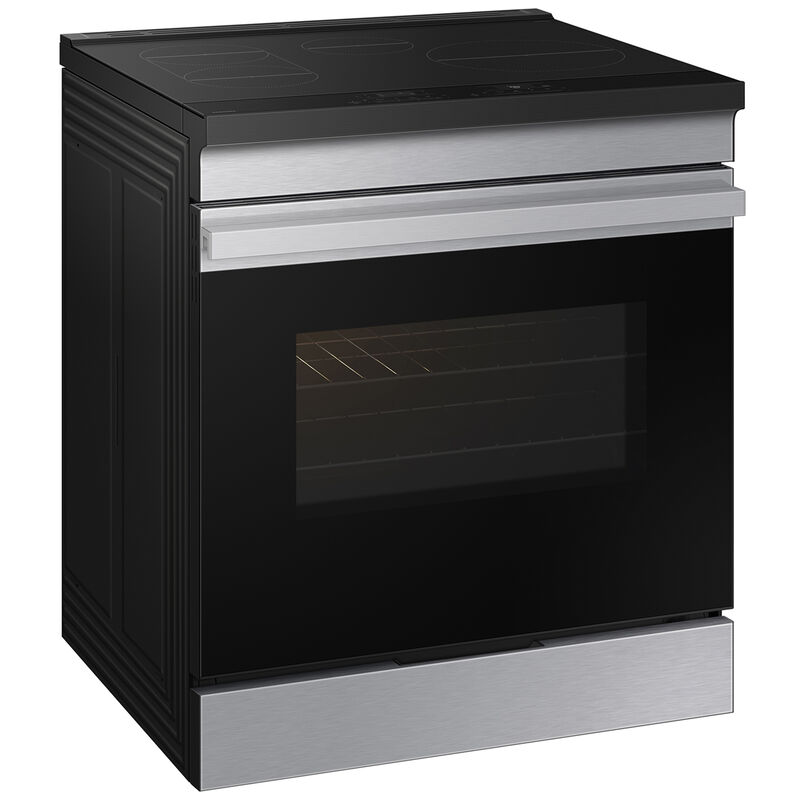 Samsung Bespoke 30 in. 6.3 cu. ft. Smart Oven Slide-In Electric Range with 4 Induction Zones - Stainless Steel, Stainless Steel, hires