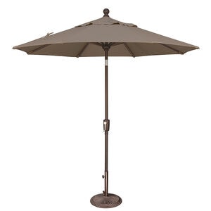 SimplyShade Catalina 7.5' Octagon Push Button Market Umbrella in Solefin Fabric - Taupe, Taupe, hires