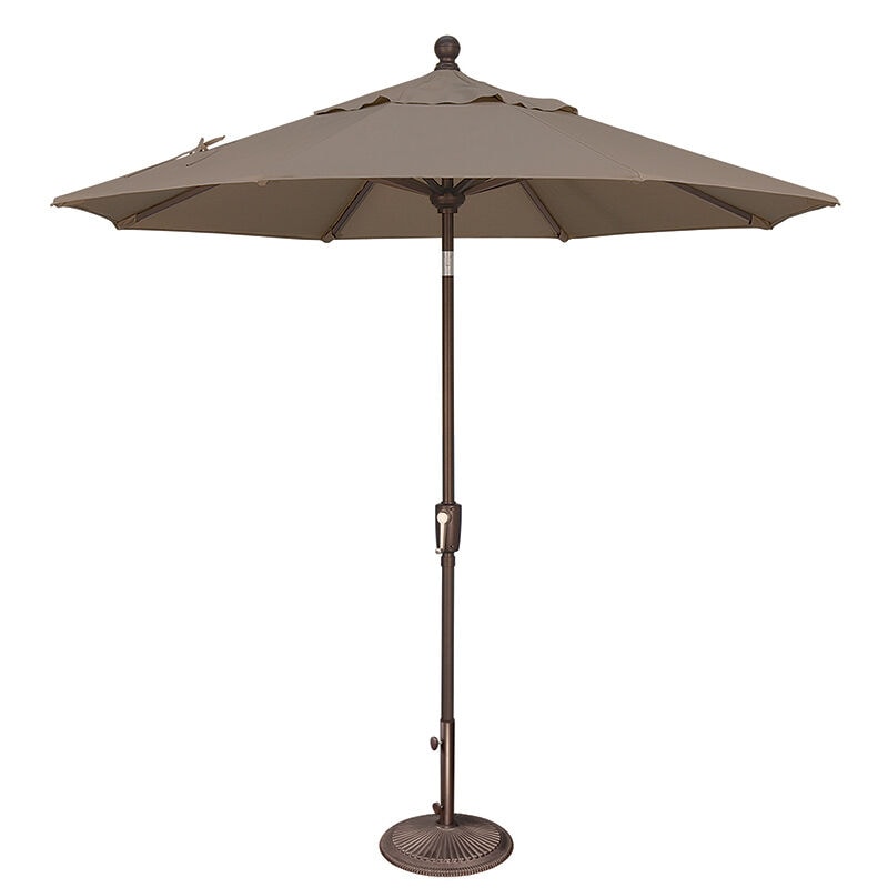 SimplyShade Catalina 7.5' Octagon Push Button Market Umbrella in Solefin Fabric - Taupe, Taupe, hires