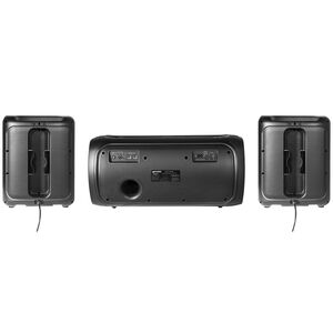 Gemini Dual 8" Home Stereo System with LED Party Lighting - Black, , hires