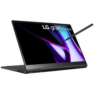 LG gram Pro 16 in. 2-in-1 Touchscreen Notebook with AI-Enabled, Intel Core Ultra 7 155H, 1.4 GHz CPU, Intel Arc GPU, 16 GB RAM, 512 GB SSD, up to 20.5 Hrs. of Battery Life & Windows 11 Home - Black, , hires