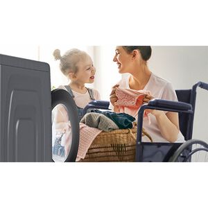 Samsung 27 in. 4.5 cu. ft. Smart Stackable Front Load Washer with Super Speed Wash, Sanitize & Steam Wash Cycle - Platinum, Platinum, hires
