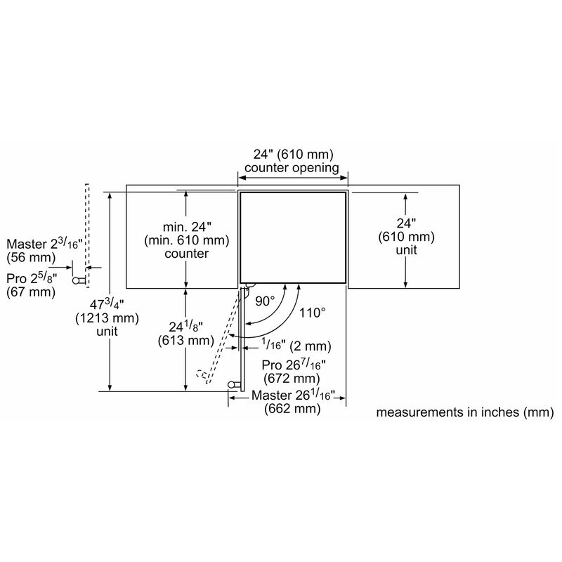 Thermador 24 in. 5.2 cu. ft. Built-In Undercounter Refrigerator - Custom Panel Ready, , hires