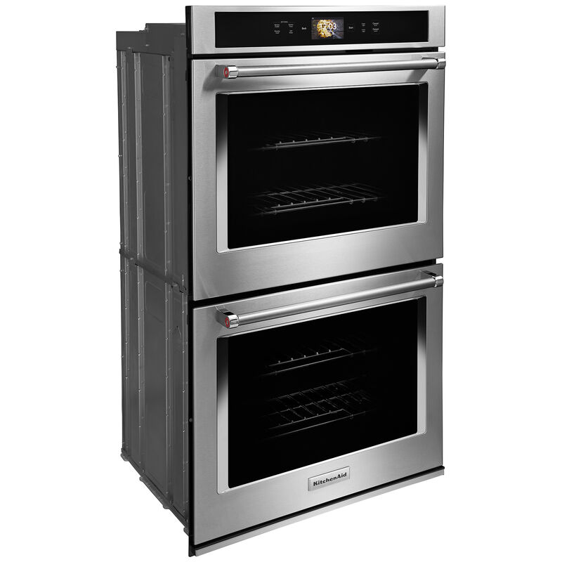 Kitchenaid 30 10 0 Cu Ft Electric Smart Double Wall Oven With True European Convection Self Clean Stainless Steel P C Richard Son