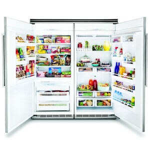 Viking 5 Series 30 in. 15.9 cu. ft. Built-In Triple-Drawers Upright Freezer with Ice-Maker & Adjustable Shelves - Stainless Steel, , hires