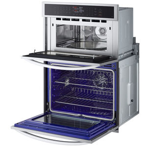 LG 30 in. 6.4 cu. ft. Smart Electric Microwave/Wall Oven Combo with Standard Convection - PrintProof Stainless Steel, , hires