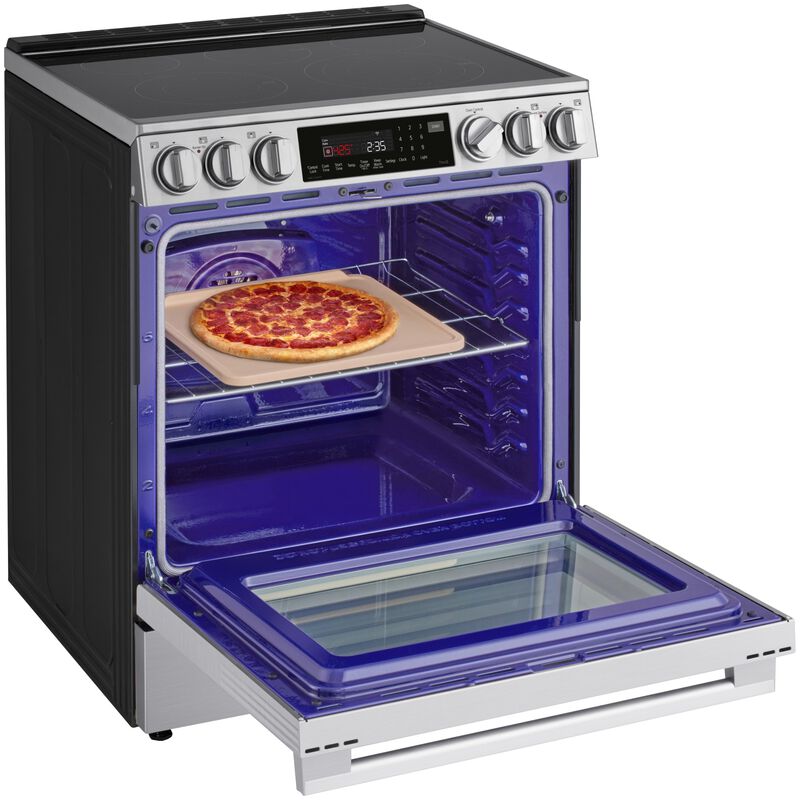 LG 30 in. 6.3 cu. ft. Smart Air-Fry True European Convection Slide-In Gas Range with 5 Sealed Burners & Griddle - PrintProof Stainless Steel, , hires