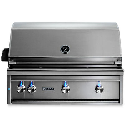Lynx Professional 36 in. 4-Burner Built-In Liquid Propane Gas Grill with Rotisserie & Smoker Box - Stainless Steel | L36R3LP
