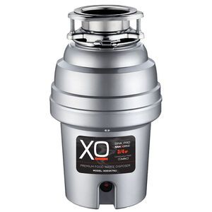 XO 3/4 HP Continuous Feed Waste Disposer with 2850 RPM & Noise Reducing Insulation - Silver, , hires
