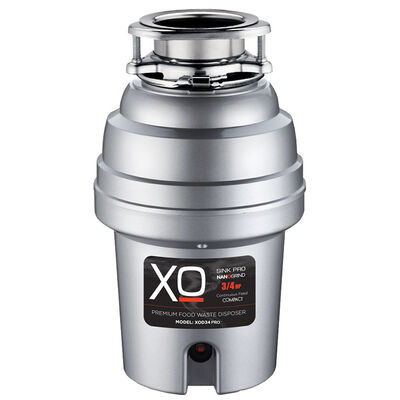 XO 3/4 HP Continuous Feed Waste Disposer with 2850 RPM & Noise Reducing Insulation - Silver | XOD34PRO